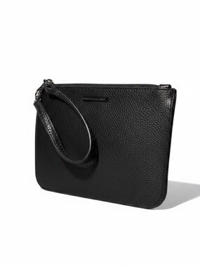 Rebecca Minkoff Black Pebbled Leather Men's Toiletry Pouch